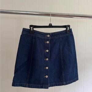 Sans Souci Blue A-Line Mini Skirt Casual